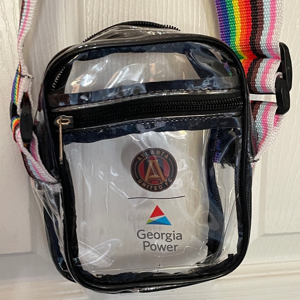 Atlanta United FC Clear Bag with Rainbow Strap Multicolor MLS Soccer